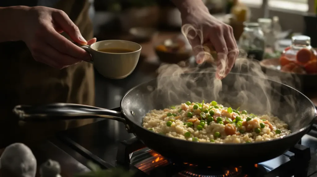 Je n'aurais jamais cru que l'eau de cuisson des pâtes ou du riz puisse remplacer le bouillon cube !