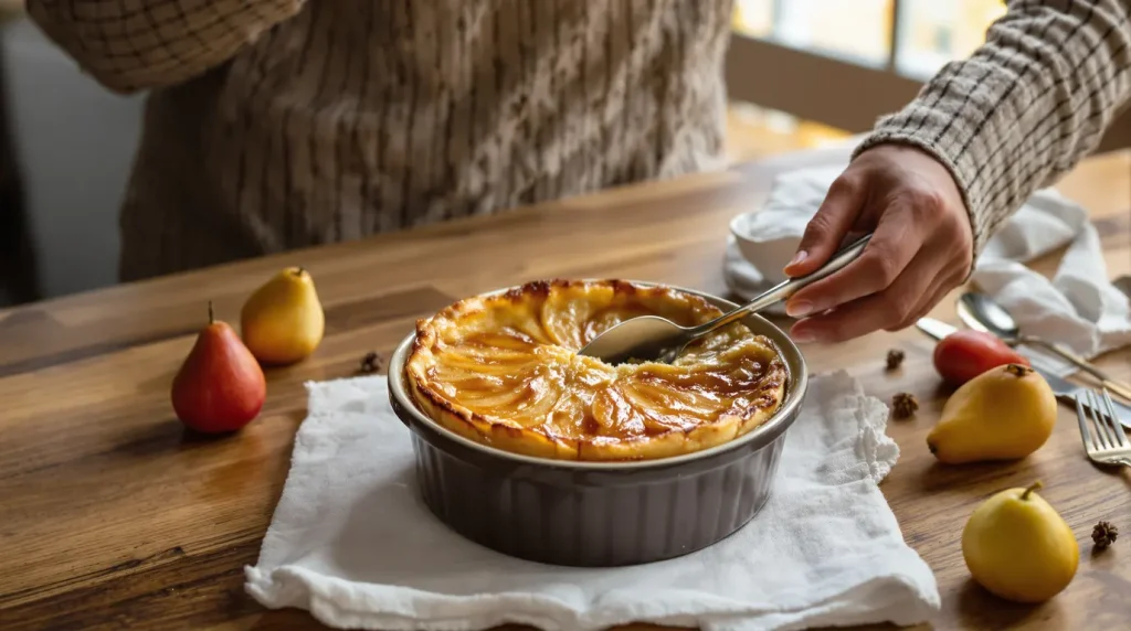 « Je n'ose plus servir d'autres desserts quand j'ai des invités en hiver » : le clafoutis express qui a transformé mes fins de repas en famille